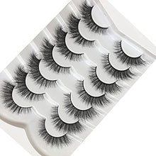 Load image into Gallery viewer, Pooplunch False Eyelashes Wispy Cat Eye Faux Mink Lashes 7 Pairs Natural 8D Fluffy Volume Fake Mink Eyelash Multipack
