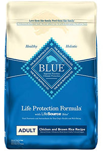 Blue Buffalo Life Protection Formula Adult Dog Food – Natural Dry Dog Food for Adult Dogs – Chicken and Brown Rice – 30 lb. Bag