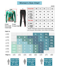 Load image into Gallery viewer, Mysenlan Women's Cycling Long Sleeve Breathable Jersey Set 3D Padded Long Pants Bike Shirt Bicycle Tights Clothing Green X-Large
