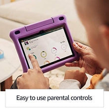 Load image into Gallery viewer, Fire HD 8 Kids tablet, 8&quot; HD display, ages 3-7, 32 GB, includes a 1-year subscription to Amazon Kids+ content, Purple Kid-Proof Case, (2020 release)
