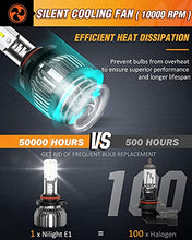 Load image into Gallery viewer, Nilight 9005 H11 LED Headlight Bulbs Kit, 350% Brightness, HB3 High Beam/ H11 Low Beam LED Bulbs Combo, 6000K Cool White, Mini Size, 4-Pack
