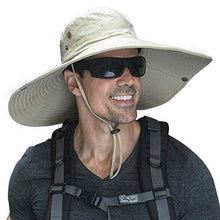 Load image into Gallery viewer, 6" Wide Brim Sun Protection Hat Outdoor Hiking Bucket Cap,Unisex Beach Fishing Safari Garden Lawn Yard Work Boonie Hat

