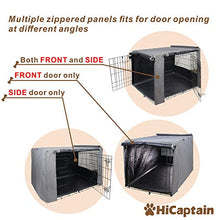 Load image into Gallery viewer, HiCaptain Folding Metal Dog Crate Cover for 36 Inch Wire Pet Cage(Two-Tone Gray)
