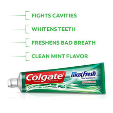 Load image into Gallery viewer, Colgate Max Fresh Whitening Toothpaste with Breath Strips, 6 Oz, Limited Edition, Clean mint, 24 Ounce (Pack of 4)
