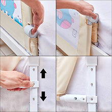 Load image into Gallery viewer, KOOLDOO 59 Inch Toddler Bed Rail Baby Bed Rail Guard Extra Long Safety Foldable Bedrail Animal Park Theme Including 1 Pc Safety Belt (Beige Color)

