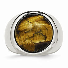 Load image into Gallery viewer, ICE CARATS Stainless Steel Tigers Eye Band Ring Size 10.00 Man Fashion Jewelry for Dad Mens Gifts for Him
