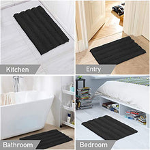 Load image into Gallery viewer, Turquoize Non-Slip Bath Mat Oversize Bathroom Rug Shag Shower Mat Ultra Soft &amp; Water Absorbent Bath Rug for Bathroom/Kitchen Washable Rug, Perfect for Doormats, Tub, Size 59" X 20", Turquoise Blue
