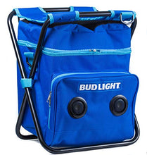Load image into Gallery viewer, Bud Light Beach/Tailgate/Picnic Chair &amp; Insulated Cooler Bag with Built in Rechargeable Bluetooth Speaker
