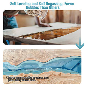 16oz Crystal Clear Epoxy Resin Kit Casting and Coating for River Table Tops, Art Casting Resin,Jewelry Projects, DIY,Tumbler Crafts, Molds, Art Painting, Easy Mix 1:1 Ratio
