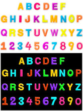 Load image into Gallery viewer, 108 Pieces Glowing Letters Numbers Shoe Charms Glow in The Dark Shoe Charm Different Clog Charm Decorations Fits for Shoe
