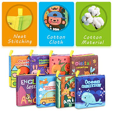 Load image into Gallery viewer, Baby Bath Books,Nontoxic Fabric Soft Baby Cloth Books,Early Education Toys,Waterproof Baby Books for Toddler, Infants Perfect Shower Toys,Kids Bath Toys Birthday Gift(Pack of 8)
