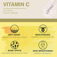 Load image into Gallery viewer, Vitamin C Serum for Face - Brightening Facial and Anti Aging Treatment for a Youthful and Glowy Complexion - Hyaluronic Acid, Green Tea, Vitamin C and E -2 Fl Oz
