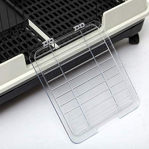 Large Indoor Small Animal Pet Habitat Hutch Cage Playpen Guinea Pig Ferret Chinchilla Rabbit Bunny Cat Kitten With Solid Platform and Ramp, Leakproof Litter Tray (0.9-Inch Wire Spacing, 4-Floor)