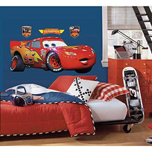 Load image into Gallery viewer, RoomMates RMK1518GM Disney Pixar Cars Lightning McQueen Peel and Stick Giant Wall Decal 16 inch x 38.5 inch
