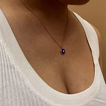 Load image into Gallery viewer, ORNAPEADIA Evil Eye Necklace for Women Coin Third Blue Eyes Amulet Pendant 18K Gold Filled Dainty Chain Simple Jewelry
