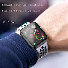 Load image into Gallery viewer, Misxi 2 Pack Hard PC Case with Tempered Glass Screen Protector Compatible with Apple Watch Series 6 SE Series 5 Series 4 44mm, Black

