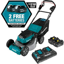 Load image into Gallery viewer, Makita XML06PT1 36V (18V X2) LXT Brushless 18" Self-Propelled Commercial Lawn Mower Kit with 4 Batteries (5.0Ah)
