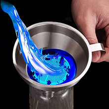 Load image into Gallery viewer, 3D Stainless Steel Funnel,Resin Filter Funnel for SLA/DLP/LCD Resin 3D Printing Liquid with Stainless Steel Strainer for Transferring Liquids
