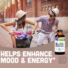 Load image into Gallery viewer, Naturise Organic Black Seed Oil (Nigella Sativa, Cumin Seed) Cold Pressed Non-GMO, 8 oz Glass Bottle Source of Essential Fatty Acids, Omega 3 6 9
