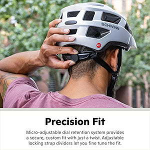Schwinn Halcyon ERT Youth/Adult Bike Helmet, Fits Head Circumferences 54-58 cm, Medium, Blue