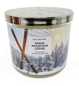 White Barn Bath and Body Works Snow Mountain Lodge 3 Wick Candle (2019)