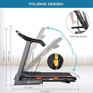 Treadmill Electric Motorized Running Machine with 2.5 HP Power 15 Preset Programs 17''Wide Tread Belt 8.5 MPH Max Speed for Home Use