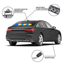 Load image into Gallery viewer, TeddyTT Emergency Strobe Lights Bar Directional Traffic Advisor Warning Strobe Flash Visor Lights for Vehicles Trucks Suction Bracket 27 Inch 6 Panel Led Wireless Remote Control (Blue/Amber)
