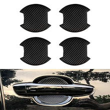 Load image into Gallery viewer, LECART 4PCS Premium Car Door Cup Scratch Protector TPU Carbon Fiber Like 3D Stickers Universal Auto Door Cup Scratch Protection Cover Guard Film for BENZ AUDI JEEP BMW LEXUS FORD BUICK SUV Truck Black

