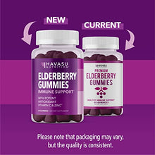 Load image into Gallery viewer, Elderberry Gummies with Zinc and Vitamin C Herbal Supplements Ingredient for Potent Antioxidant Support Immune Defense as a Delicious &amp; Vegan Friendly Option (Adult, 60 Count)
