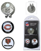 Load image into Gallery viewer, Team Golf NFL Chicago Bears Golf Cap Clip with 2 Removable Double-Sided Enamel Magnetic Ball Markers, Attaches Easily to Hats
