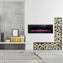 Load image into Gallery viewer, R.W.FLAME 36 inch Recessed and Wall Mounted Electric Fireplace, Ultra Thin ad Low Noise, Fit for 2 x 4 and 2 x 6 Stud, Remote Control with Timer,Touch Screen,Adjustable Flame Color and Speed
