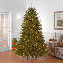 Load image into Gallery viewer, National Tree Company Pre-Lit Artificial Full Christmas Tree, Green, Dunhill Fir, White Lights, Includes Stand, 6.5 Feet
