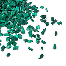 Load image into Gallery viewer, Arswin Malachite Natural Crushed Stone Bulk Small Tumbled Chips Crystal Healing Reiki for Outdoor Indoor Home Making Decoration, Fish Tank, Vase Fillers, Succulent Pot Decor, 1lb 0.3-0.4"
