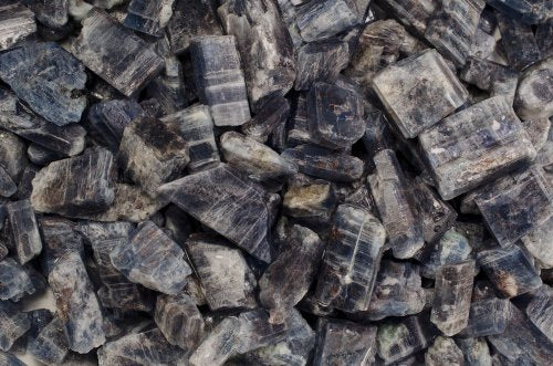 Load image into Gallery viewer, Fantasia Materials: 50 Carat Lot of Translucent Blue Sapphire and Kyanite Rough Stones from Brazil