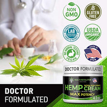 Load image into Gallery viewer, Extra Strength Hemp Cream Pain Relief Rub – Only 3rd Party Tested Product To Verify Strength/Results. All Natural for Nerve-Sciatic, Muscle, Back Pain &amp; Inflammation, with Arnica, MSM, Emu, Turmeric
