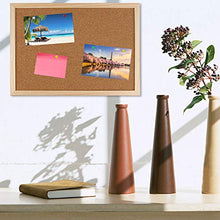 Load image into Gallery viewer, Cork Board Bulletin Board - 15.7"X 12" Vision Board Wood Frame Corkboard Message Board Wall Mounted Pin Board for School, Home &amp; Office (with Pins, Hardware, Rope)
