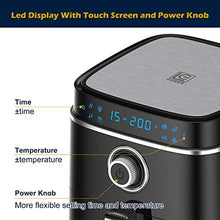 Load image into Gallery viewer, LC POWER Air Fryer,Large Electric Hot Air Fryers Oven Oilless Cooker(Recipe book),Bake Roast Reheat Deep Fryer,LED Digital Touch Screen,8 Cooking Presets,Nonstick Square Frying Pot with Preheat &amp; Shake Reminder,Auto Shut-off and Memory Function,1500W,4.0
