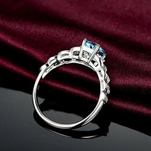 Load image into Gallery viewer, Kardy Jewelry Women's Solid 14K White Gold Oval Aquamarine Gemstone Diamond Wedding Engagement Band Ring Set
