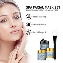 Load image into Gallery viewer, ANAI RUI Turmeric Clay Mask - Green Tea Detox Clay Mask - Dead Sea Minerals Mud Mask, Spa Facial Mask Set, 2.5 oz each
