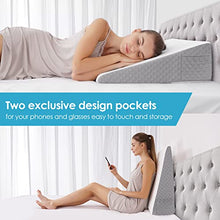 Load image into Gallery viewer, Forias Wedge Pillow for Sleeping 7.5" Bed Wedge Pillow for After Surgery Triangle Pillow Wedge for Acid Reflux Gerd Snoring Bed Elevation, Air Layer Wedge Cover | Memory Foam Top-Only One Wedge Pillow
