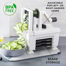 Load image into Gallery viewer, Mueller Pro Series Multi-Blade Spiralizer Vegetable Slicer Zester, Superior Design, Professional Quality, Only 4-Blade to Make Round Veggie Pasta, Not Flat Julienne Noodles
