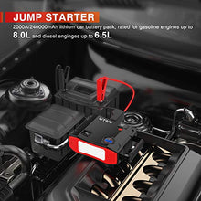 Load image into Gallery viewer, Portable Jump Starter with Air Compressor, UTRAI Jstar5 150 PSI 2000A 24000mAh(8L Gas 7.5L Diesel Engine) 12V Battery Jump Pack with Emergency Light LCD Screen USB QC3.0 for Cars, Trucks, SUV
