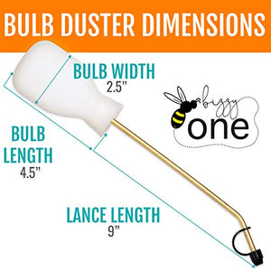 Bizzy One Powder Duster, Diatomaceous Earth Bulb Duster, Garden Powder Applicator + 4 oz Organic, Food Grade Diatomaceous Earth Included
