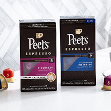Load image into Gallery viewer, Peet&#39;s Coffee Espresso Capsules Decaffeinato Ristretto Intensity 9, 50 Count Single Cup Coffee Pods Compatible with Nespresso Original Brewers
