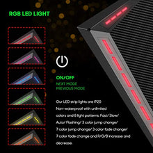 Load image into Gallery viewer, SOViD Gaming Desk with LED RGB Lights 47 Inch PC Computer Desk Y Shaped Gamer Setup Accessories for Sons' Gift Game Table Gamer Handle Rack Cup Holder &amp; Headphone Hook Black
