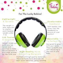 Load image into Gallery viewer, Baby Ear Protection (0-2+ Years) - Comfortable and Adjustable Noise Cancelling Baby Ear Muffs for Infants &amp; Newborns | Baby Headphones Noise Reduction for Airplanes Fireworks Concert, Green
