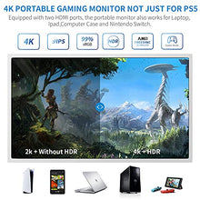 Load image into Gallery viewer, G-STORY 15.6" Inch IPS 4k 60Hz Portable Monitor Gaming display Integrated with PS5(not included) 3840×2160 With 2 HDMI ports,FreeSync,Built-in 2 of Multimedia Stereo Speaker,UL Certificated AC Adapter
