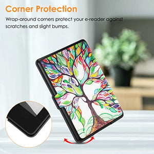 Fintie Slimshell Case for 6.8" Kindle Paperwhite (11th Generation-2021) and Kindle Paperwhite Signature Edition - Premium Lightweight PU Leather Cover with Auto Sleep/Wake, Love Tree