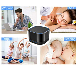 Magicteam Sound Machines White Noise Machine with 20 Non Looping Natural Soothing Sounds and Memory Function 32 Levels of Volume Powered by AC or USB and Sleep Sound Timer Therapy for Baby Kids Adults