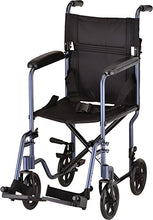 Load image into Gallery viewer, NOVA Medical Products 327 Lightweight Transport Chair, 17&quot;,Dark Blue
